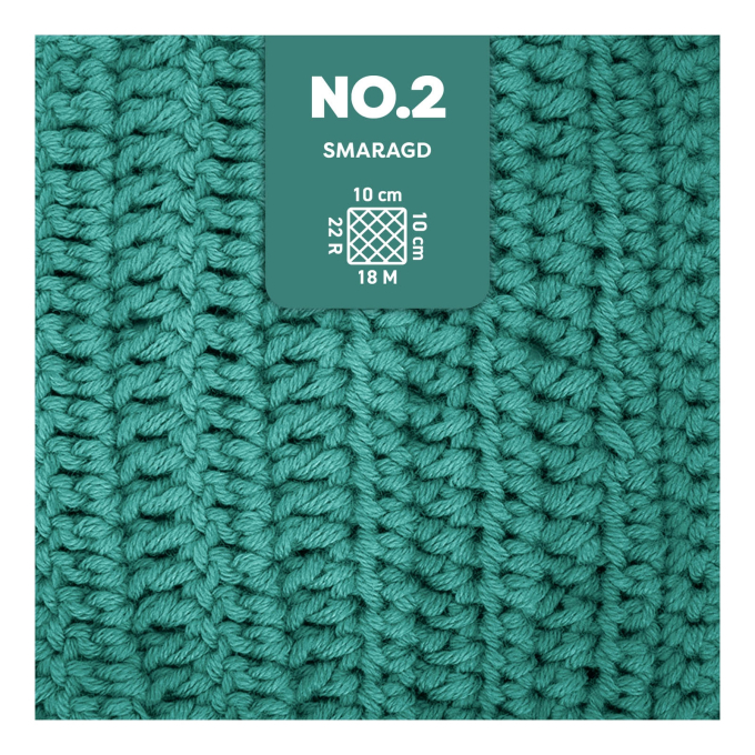 Pelote de laine coton & kapok myboshi No.2 laine d'été, 50g, émeraude