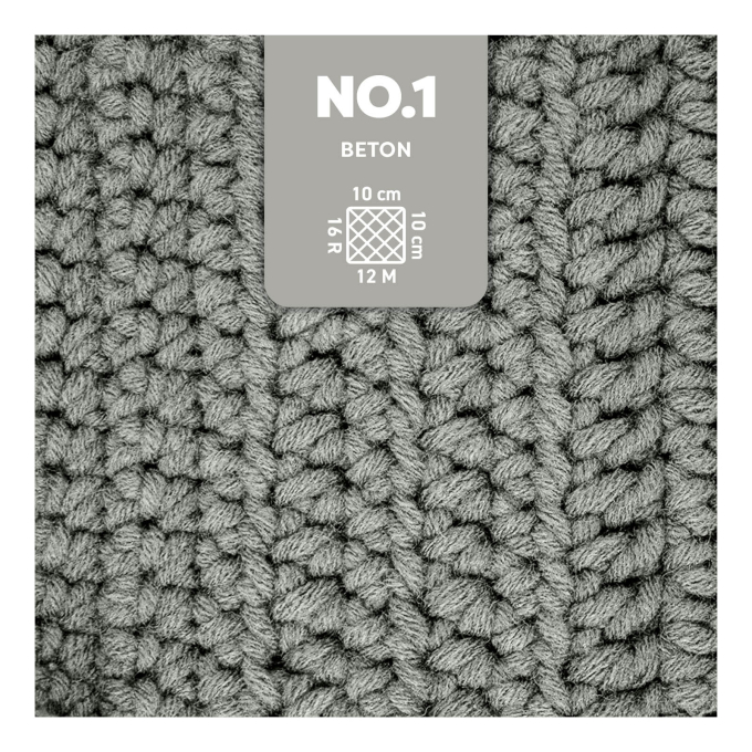 Pelote de laine merino & polyacrylique myboshi No.1, 50g, béton