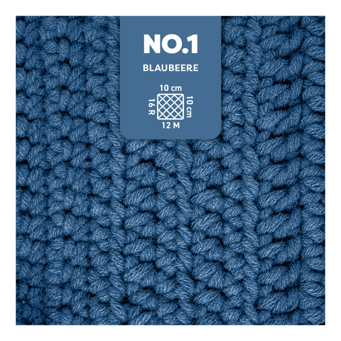 Pelote de laine merino & polyacrylique myboshi No.1, 50g, myrtille