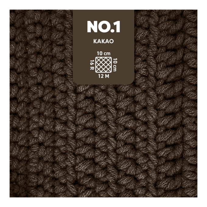 Pelote de laine merino & polyacrylique myboshi No.1, 50g, cacao