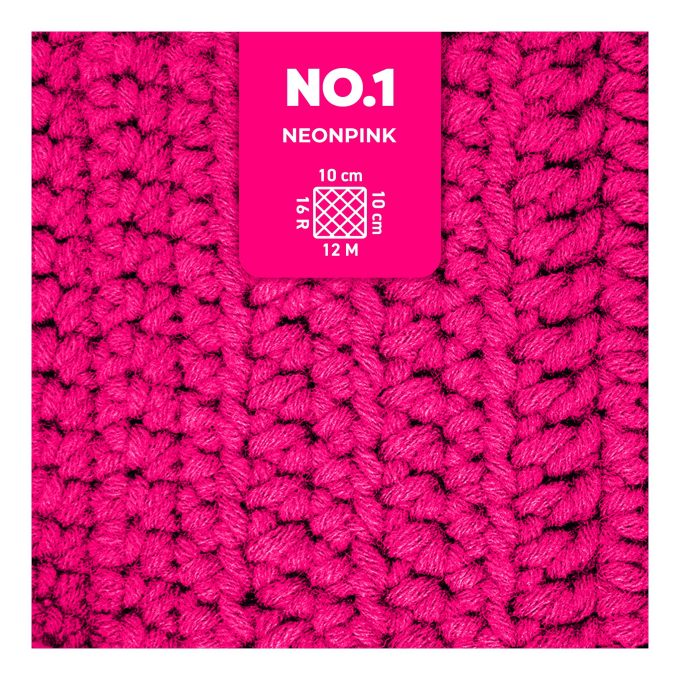 Pelote de laine merino & polyacrylique myboshi No.1, 50g, fuchsia fluo