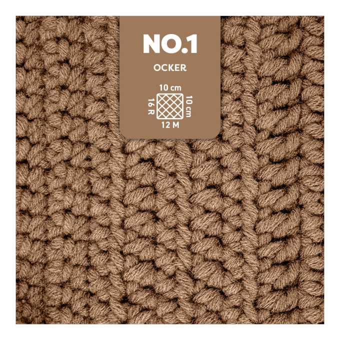 Pelote de laine merino & polyacrylique myboshi No.1, 50g, ocre