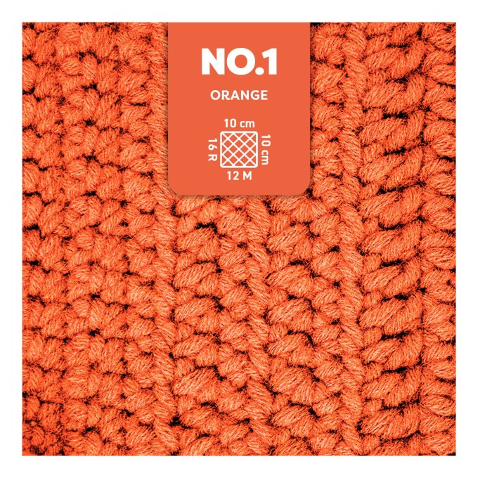 Pelote de laine merino & polyacrylique myboshi No.1, 50g, orange