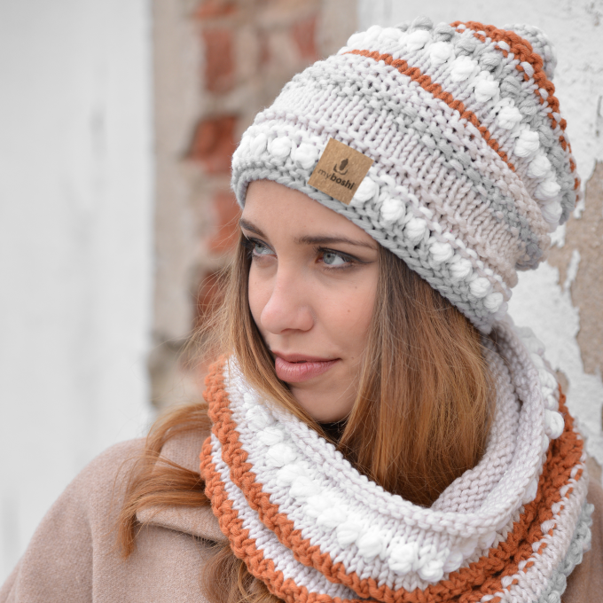 Pelote de laine merino & polyacrylique myboshi No.1, 50g, orange
