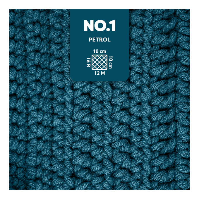 Pelote de laine merino & polyacrylique myboshi No.1, 50g, bleu pétrole