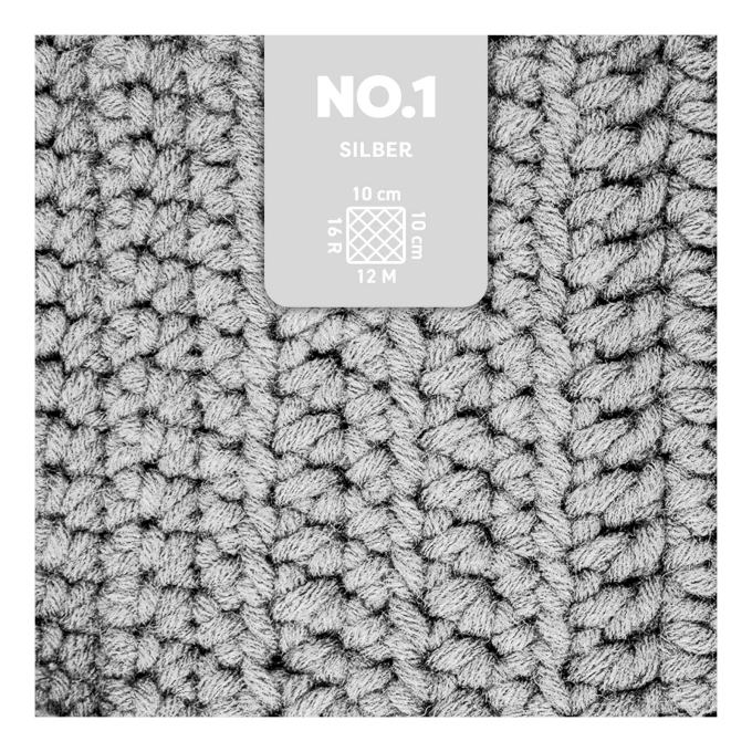 Pelote de laine merino & polyacrylique myboshi No.1, 50g, argent