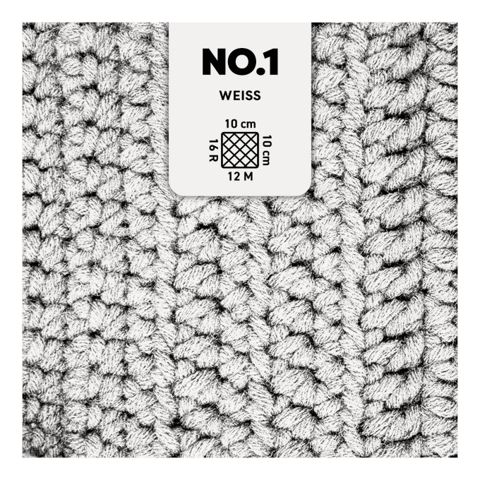Pelote de laine merino & polyacrylique myboshi No.1, 50g, blanc