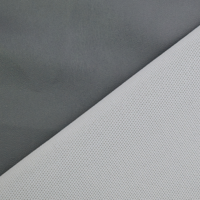 Tissu simili cuir synthetique Nappa, gris