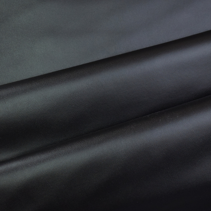 Tissu simili cuir synthétique nappa, noir