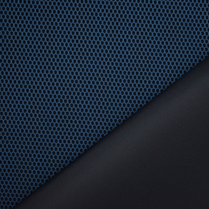 3D mesh stof met geweven achterkant, donkerblauw