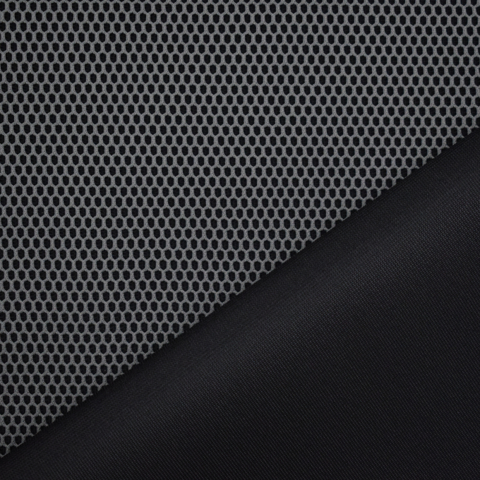3D mesh fabric with woven back, grey