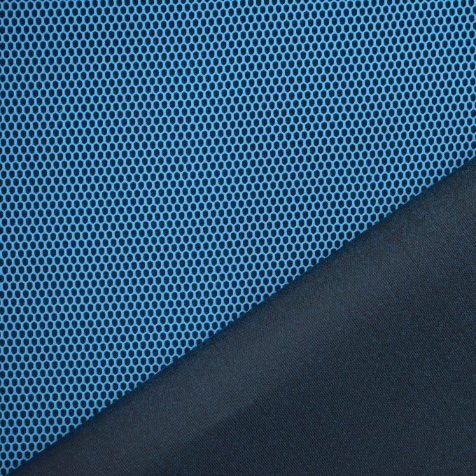 3D mesh stof met geweven achterkant, turquoise