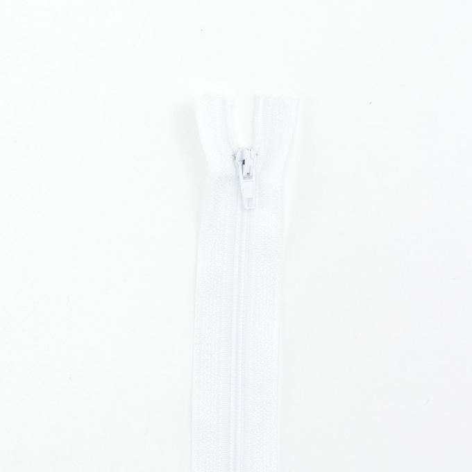 Niet deelbare rits 25 cm, wit