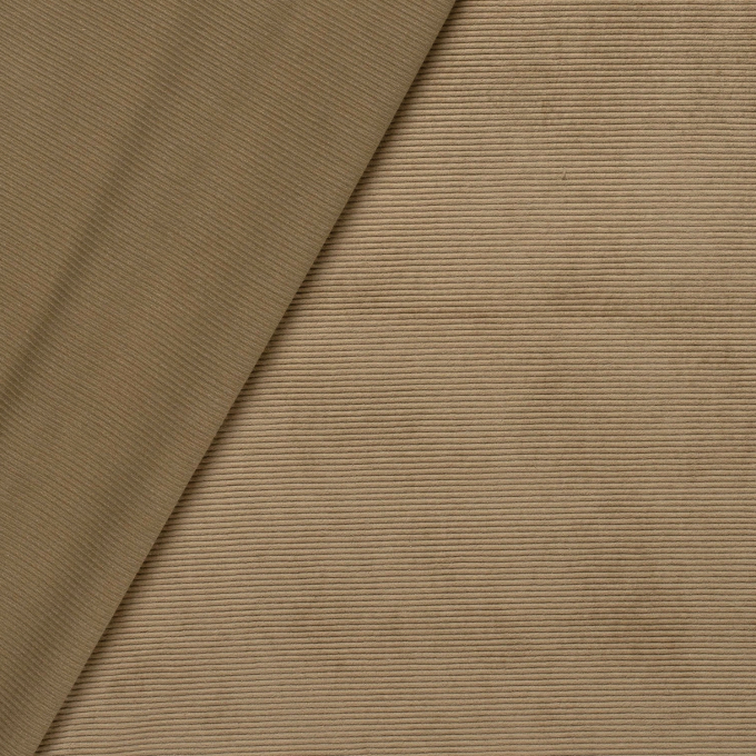 Tissu nicki jersey velours côtelé, beige foncé