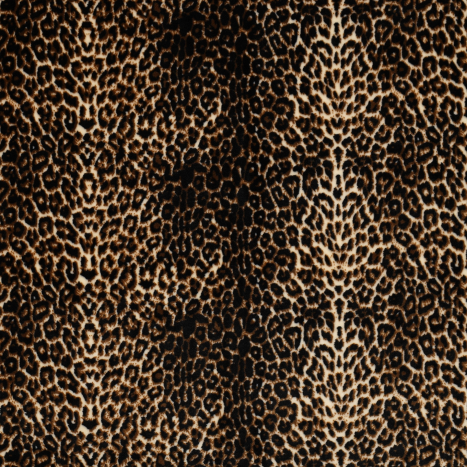 Tissu nicki polaire stretch polyester Leo, beige