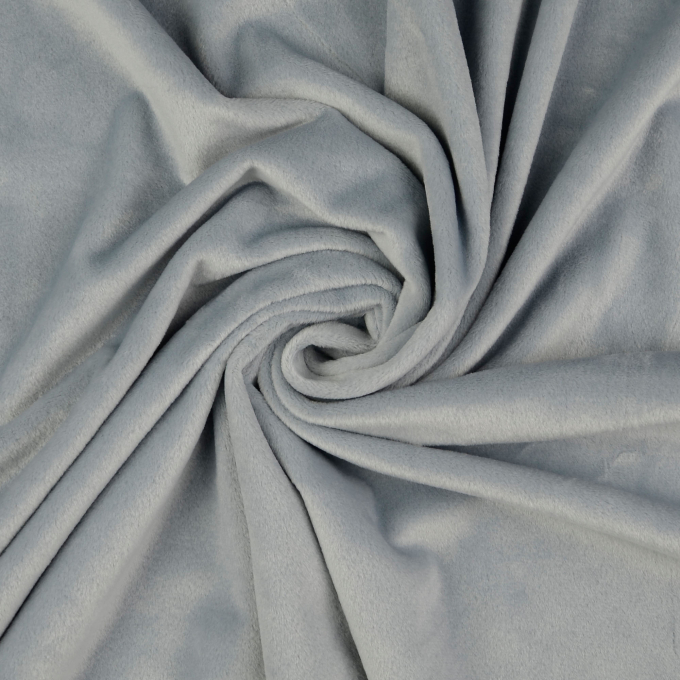 Tissu nicki polaire stretch polyester Eva, gris