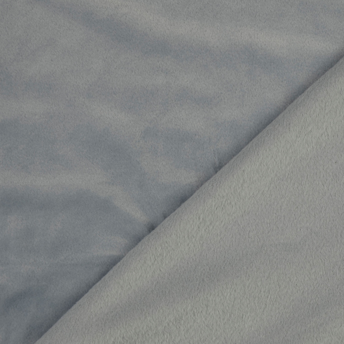 Tissu nicki polaire stretch polyester Eva, gris