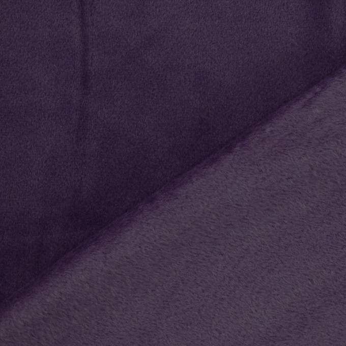 Tissu nicki polaire stretch polyester Eva, prune