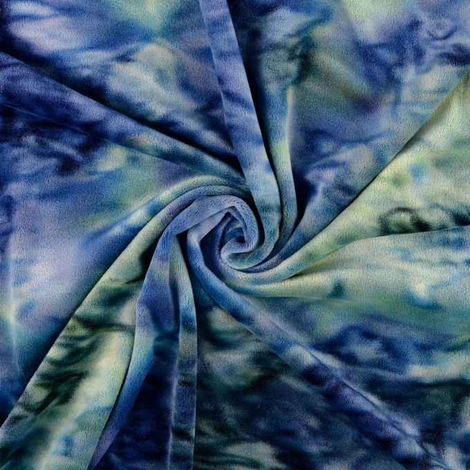 Nicky velours Ice Velvet Batik, marineblauw