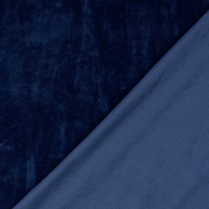 Tissu nicki Ice Velvet Cloudy, bleu foncé