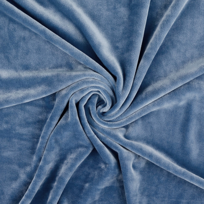 Nicky velours Ice Velvet Cloudy, jeansblauw