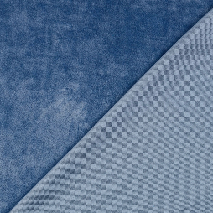 Nicky velours Ice Velvet Cloudy, jeansblauw
