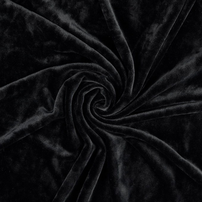 Nicki fabric Ice Velvet Cloudy, black