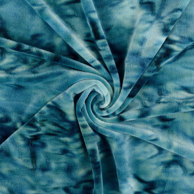 Nicki fabric Ice Velvet Tie-Dye, teal