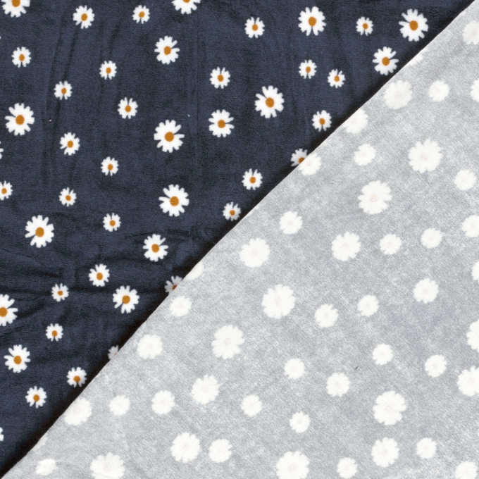 Nicki fabric Daisys, dark blue