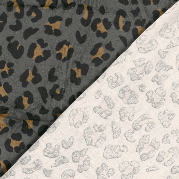 Nicky velours luipaard, donkergrijs
