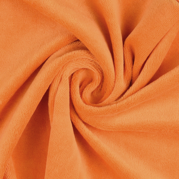 Nicky velours uni, oranje