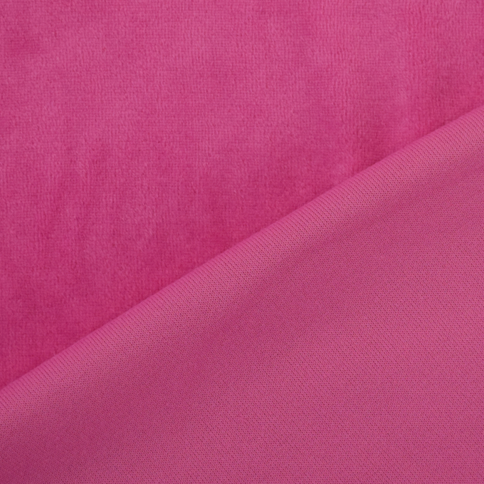 Nicky velours uni, fuchsia