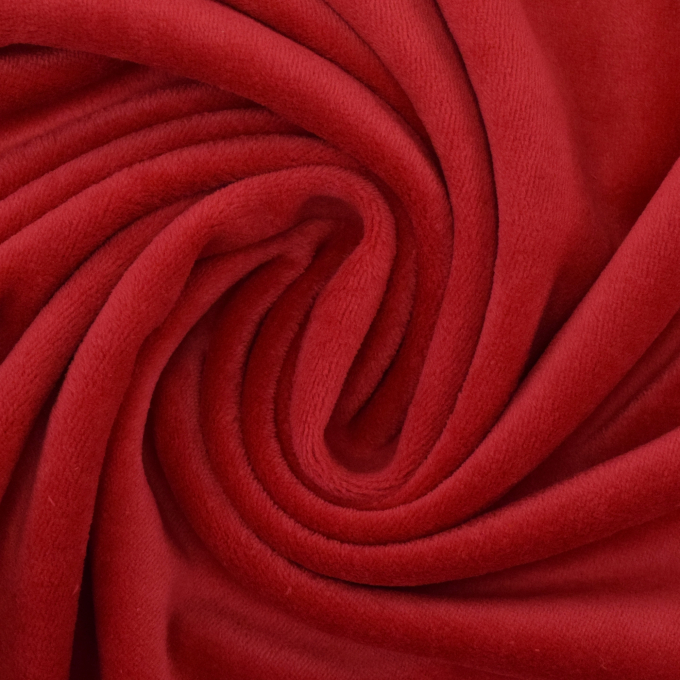 Nicky velours uni, signaalrood