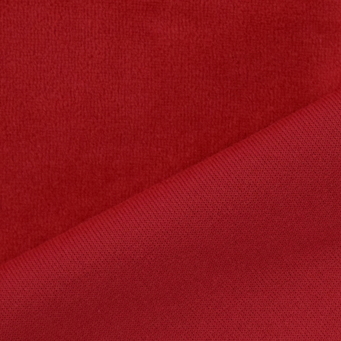 Nicky velours uni, signaalrood
