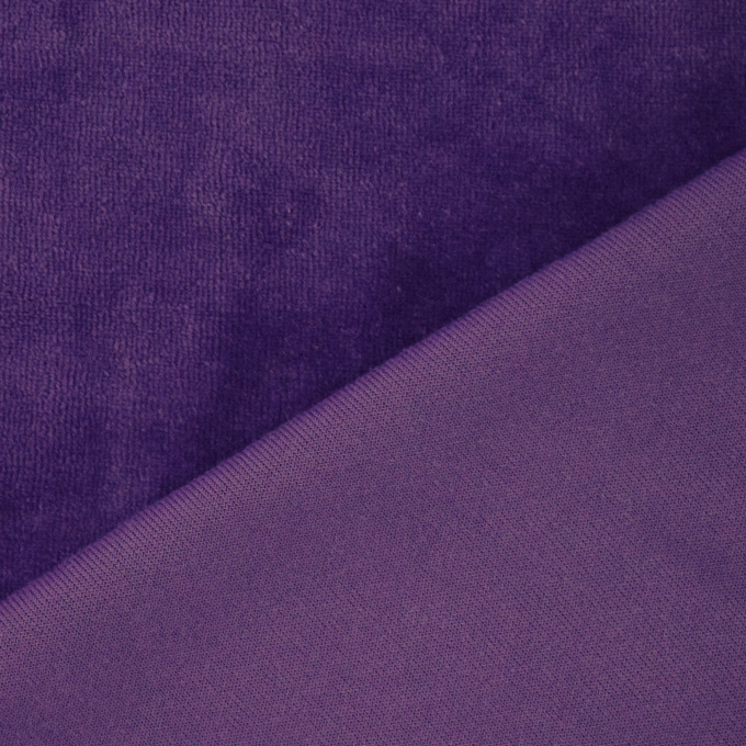 Nicky velours uni, violet