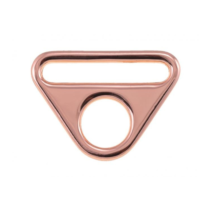 Driehoekige ring gesp 32 mm, koperkleurig