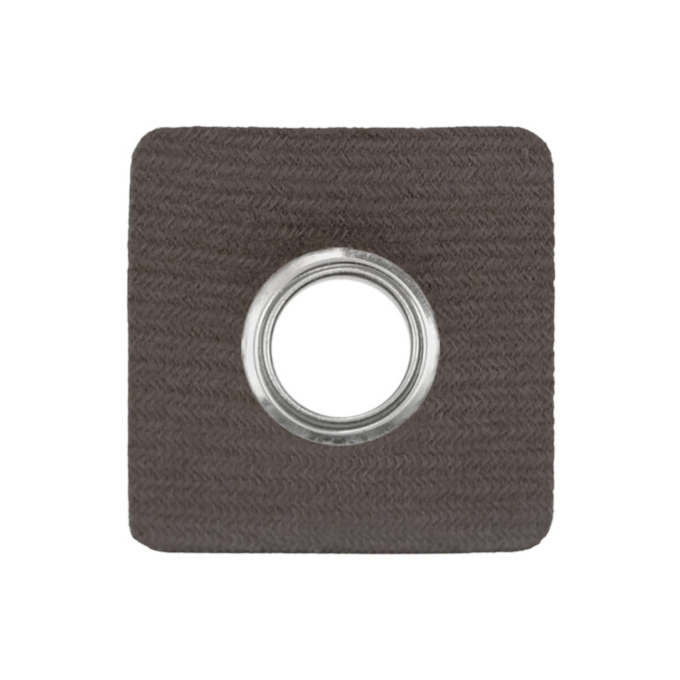 Eyelet Patch imitatieleer, donkergrijs