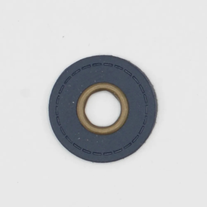 Eyelet Patch Leatherette around, dark blue