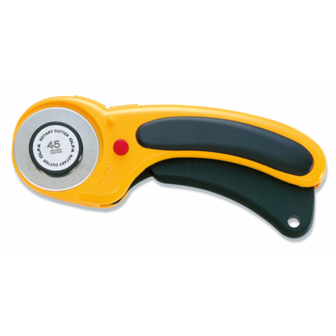 Olfa rotary cutter, Safety Lock, Ø 45 mm, yellow