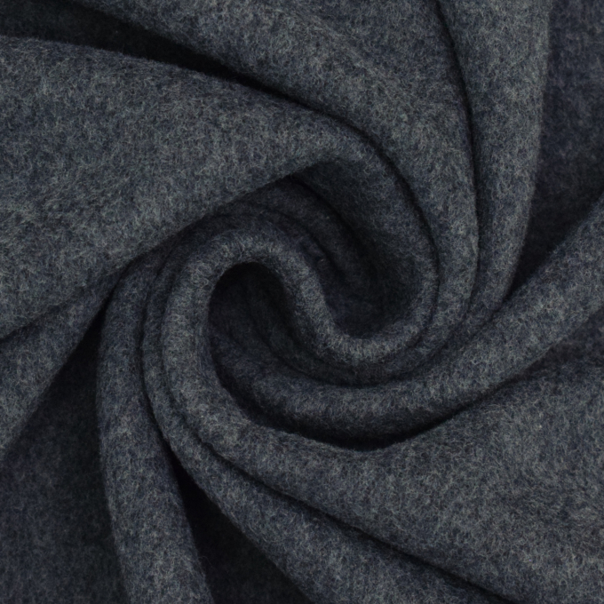 Biologische katoenen fleece, antracietgrijs