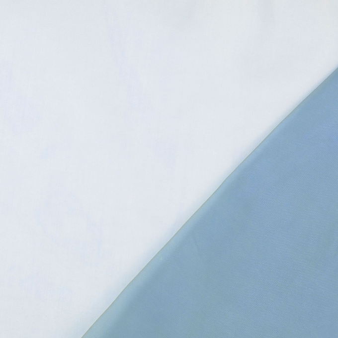 Tissu organza deux tons, jaune- bleu royal