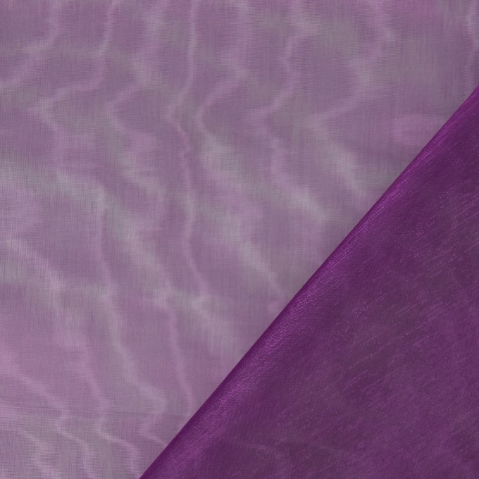Tissu organza deux tons, violet-noir