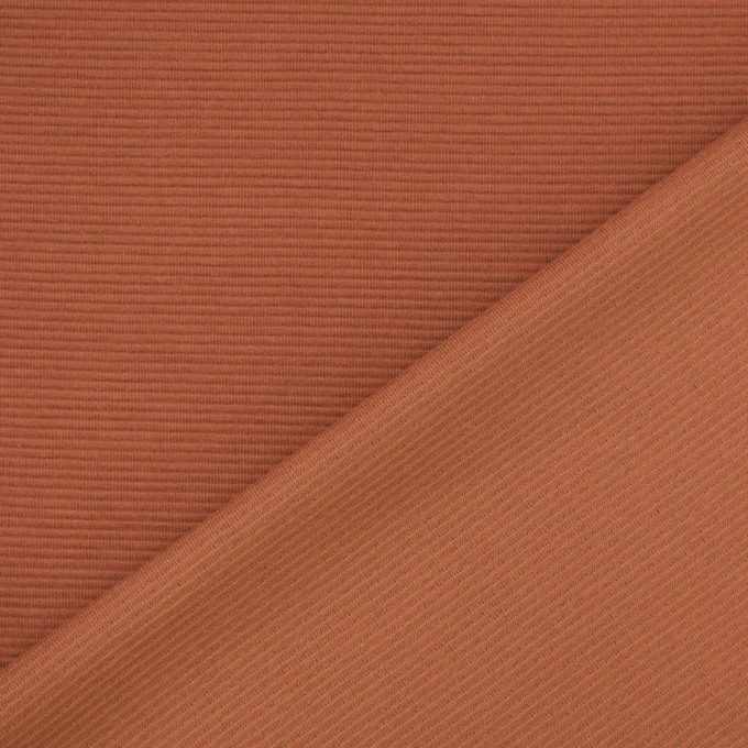 Tissu jersey de coton ottoman uni, rouille