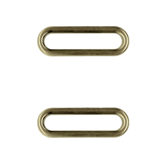 Ovale ring 30 mm, messingkleurig