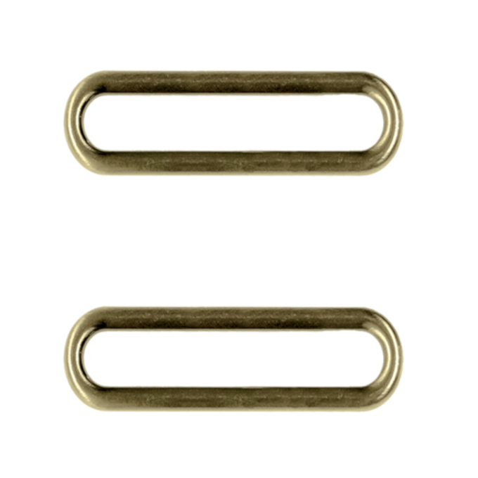 Ovale ring 40 mm smal, messingkleurig