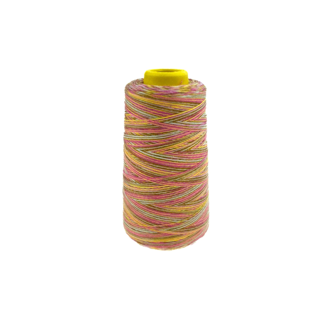 Overlockgaren Rainbow, 2700 m - geel/roze/mosterd