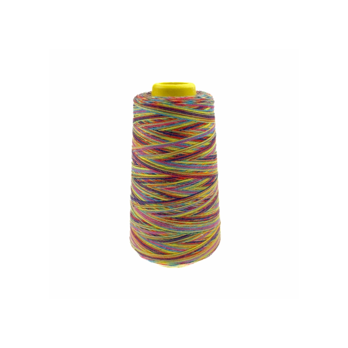 Fil pour surjeteuse Overlock 2700 m, rouge/jaune/bleu