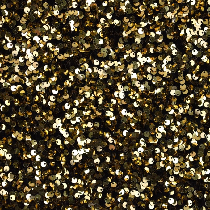 Pailletten velours stof, goud