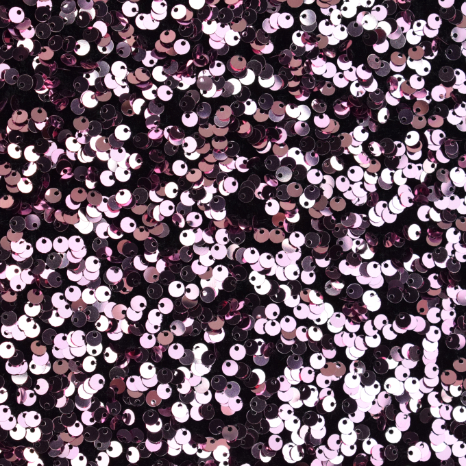 Tissu paillettes et velours, rose
