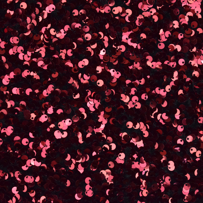 Pailletten velours stof, rood